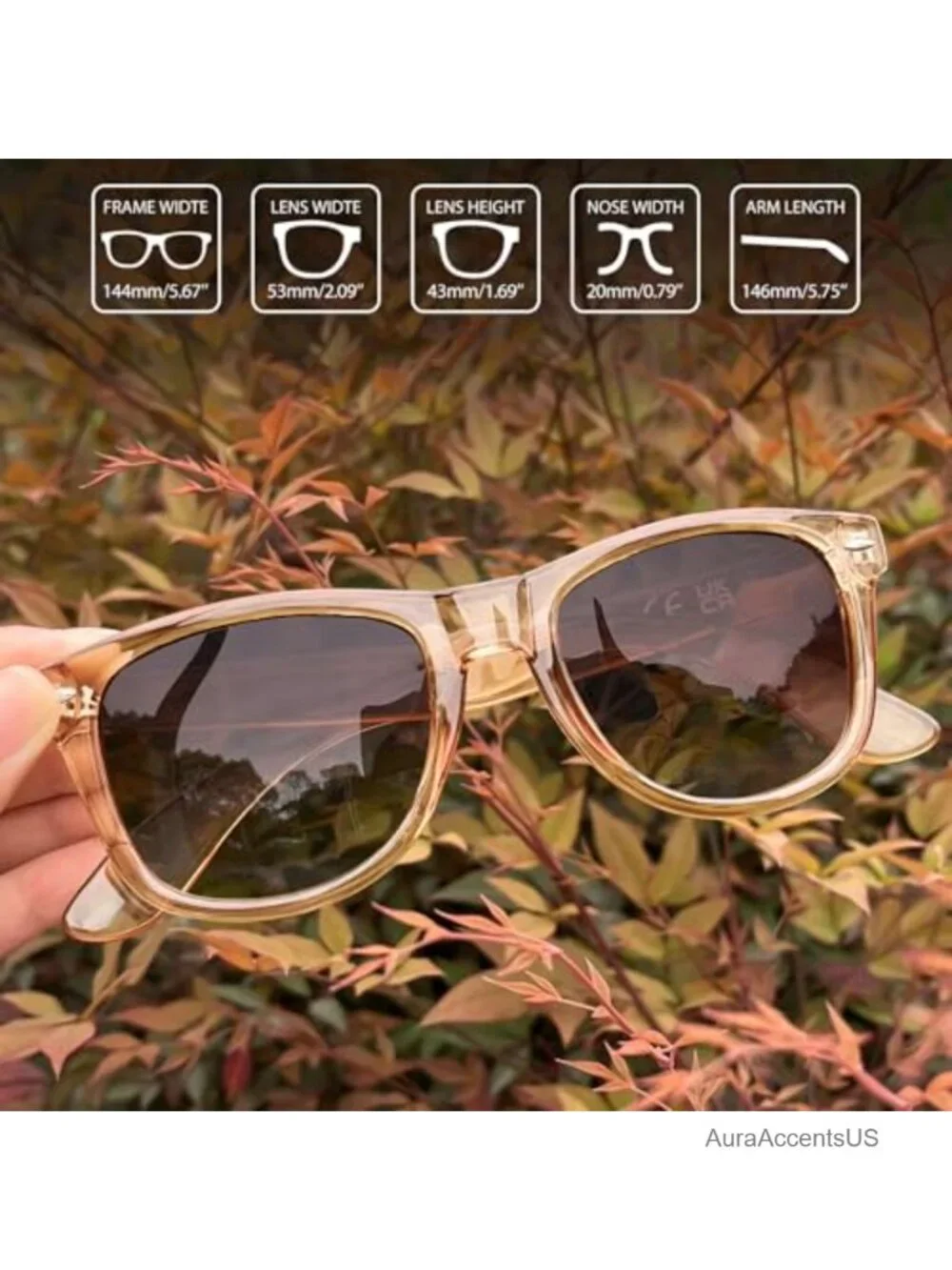 Polarized Square Sunglasses UV400 Anti-Glare Full Frame Oversized